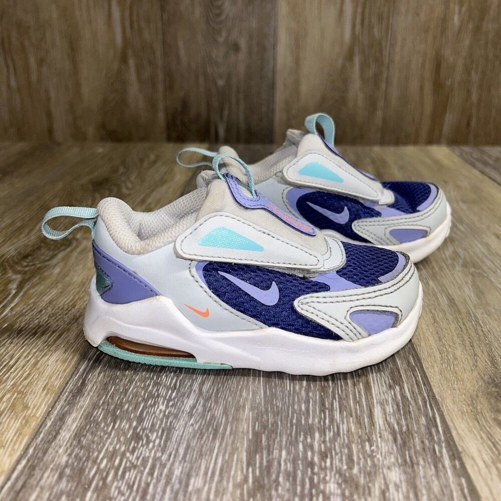 Nike Youth US Size 6C Air Max 90 LTR White Purple Sneaker Shoes CW1629-500